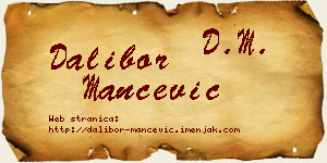 Dalibor Mančević vizit kartica
